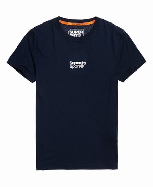 Superdry Core Sport Small Logo Férfi Pólók Sötétkék | PYCTB3249